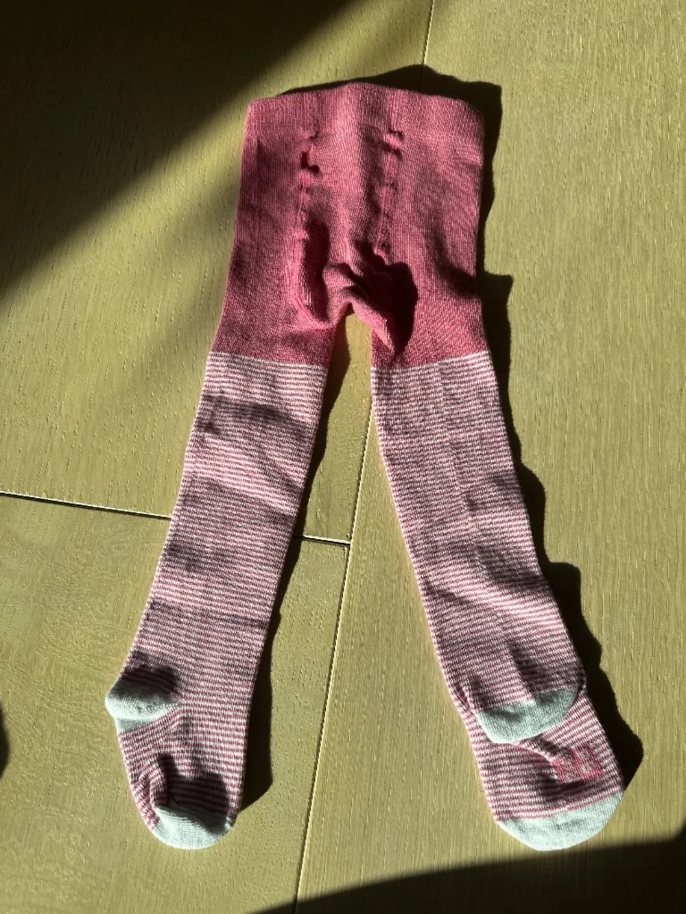 Petit Bateau Pink Striped Tights 6/12M / 74cm